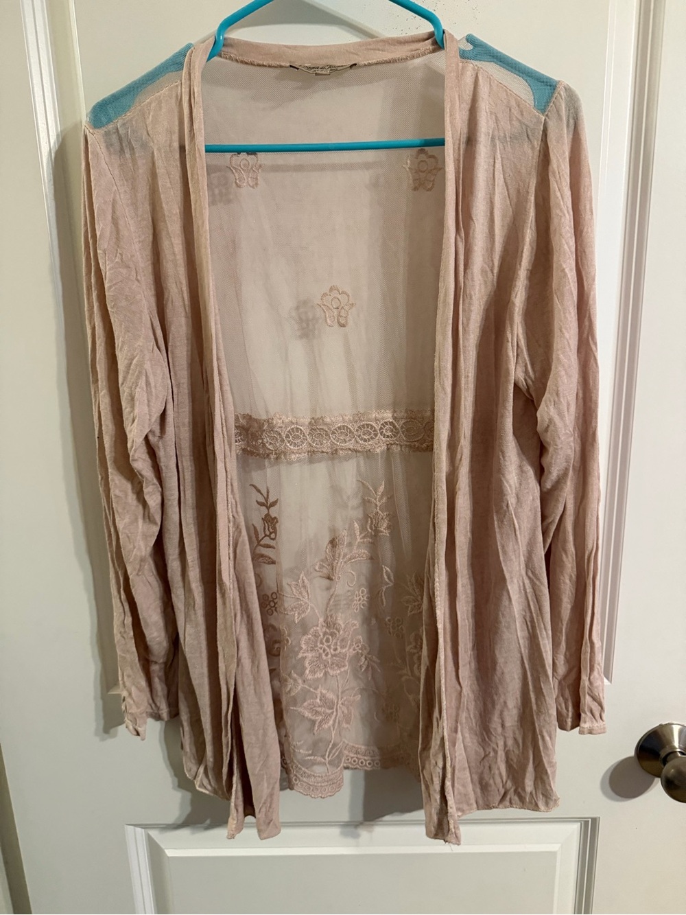 Loggia de Tessetori embroidered  Lace Women's Cardigan size large